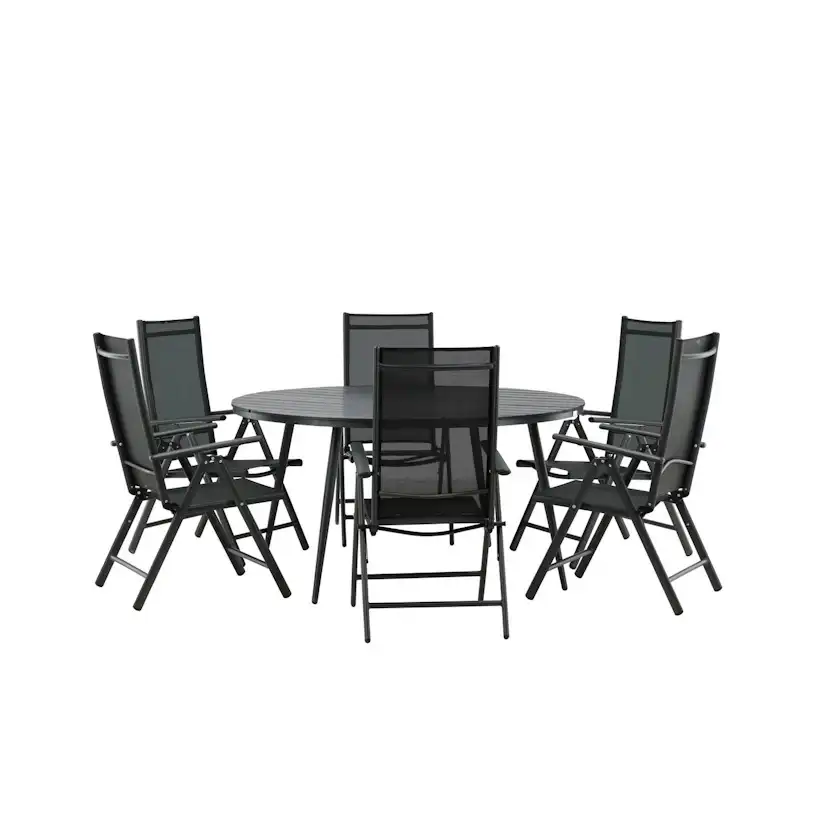 Matgrupp Venture Home Break Matgrupp Utomhus Rund 150 cm med 6 Break Positionsstol