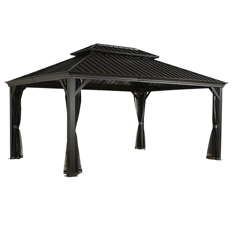 Messina Pergola 11 kvm Area 11 m2, Stomme: Svart, Tak: Svart