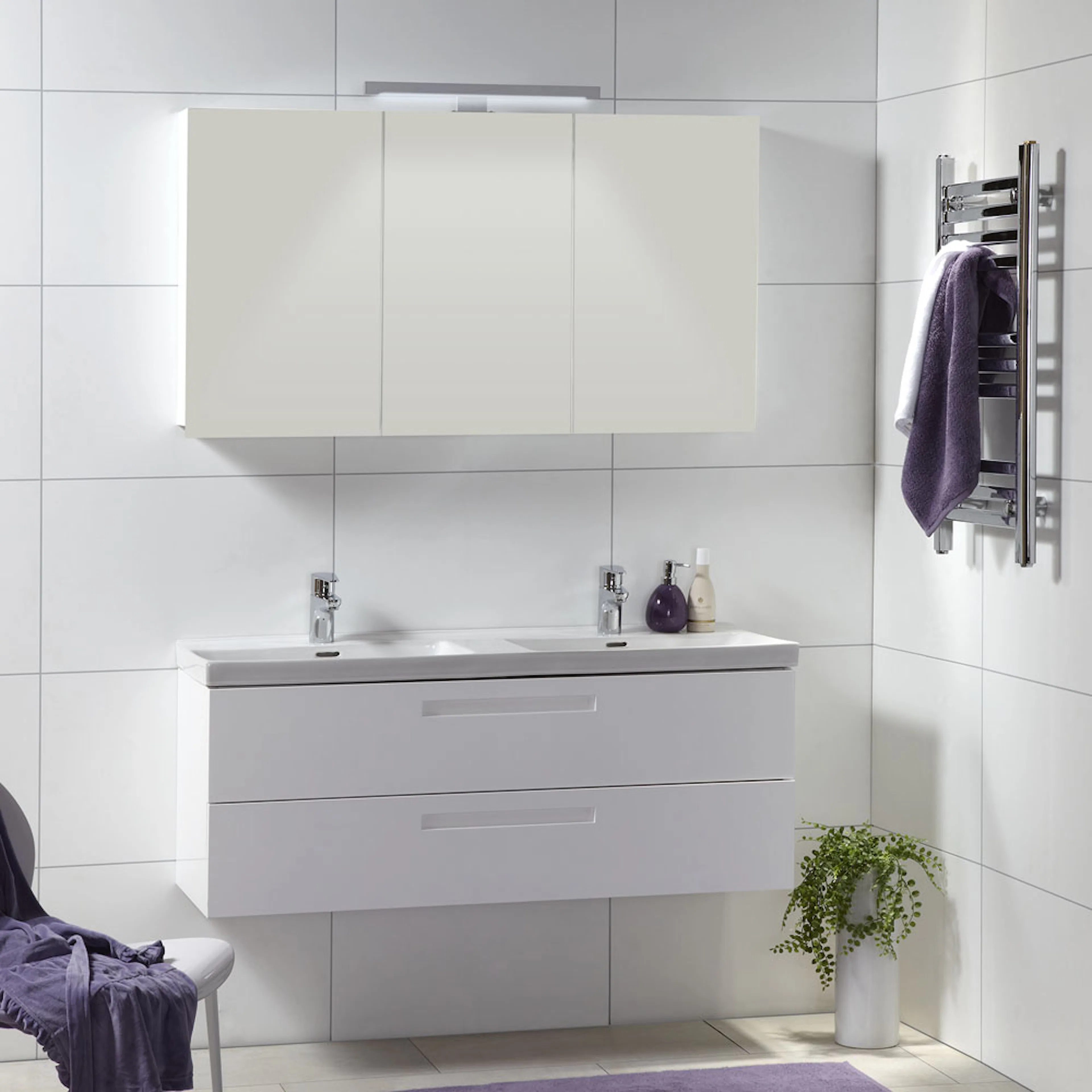 Möbelpaket Noro Relounge 1200 Vit Dubbel