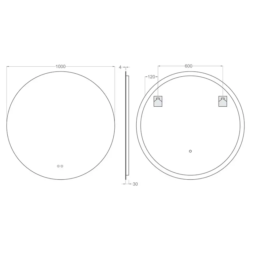 Badrumsspegel Tenfors Verona Rund LED Imfri