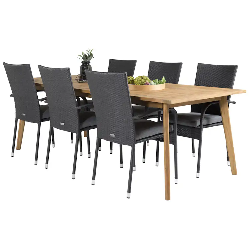 Matgrupp Venture Home Caisa 220 med 6 Asta Stolar