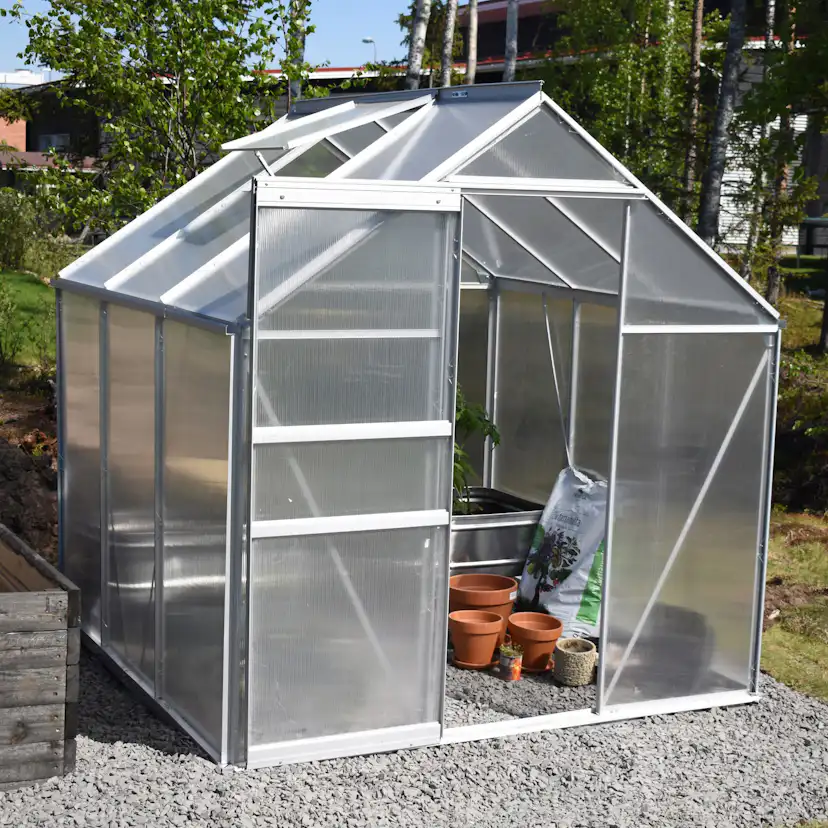 Växthus Green Land Aluminium 8,2 m² Svart