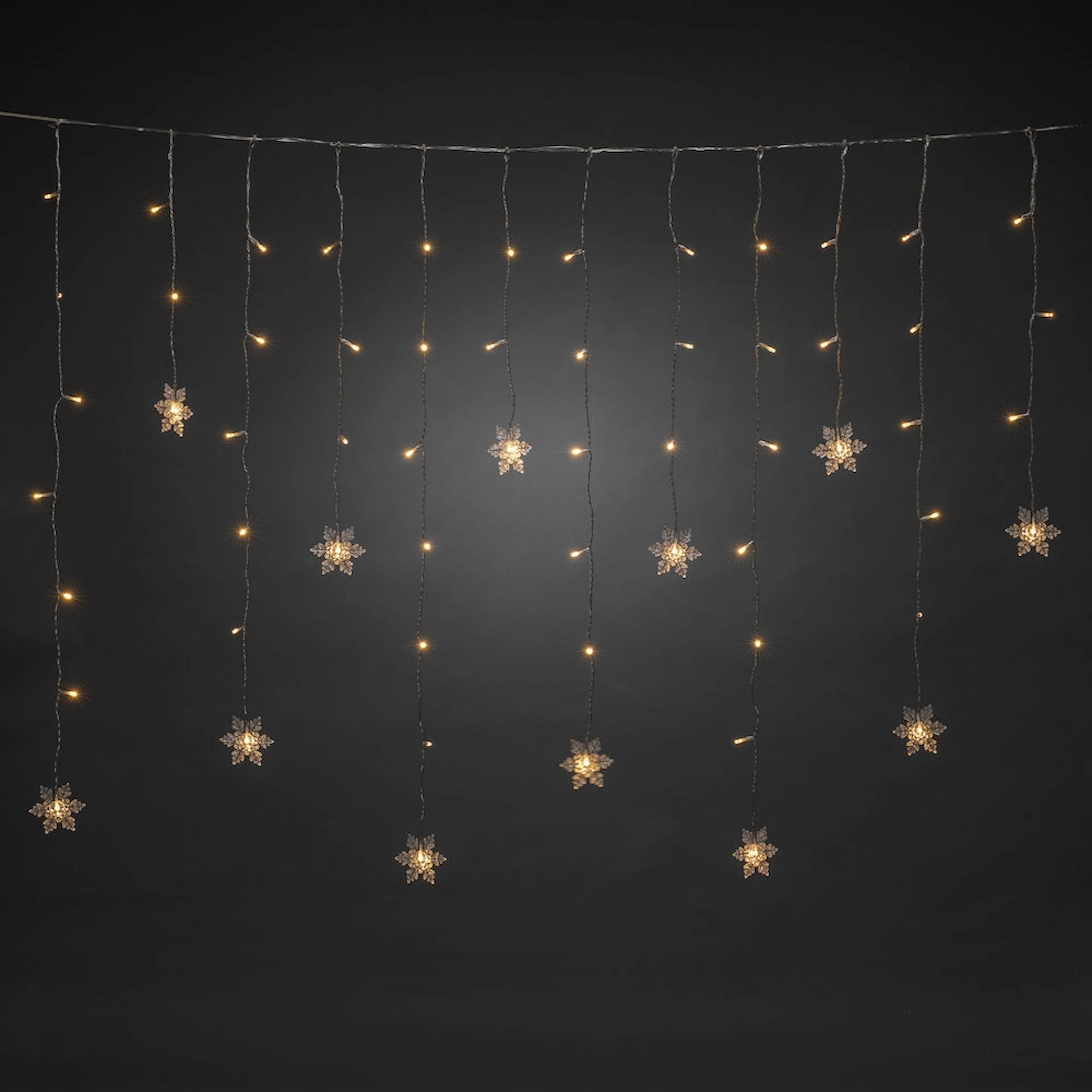 Gardinslinga Gnosjö Konstsmide 12 Snöflingor L