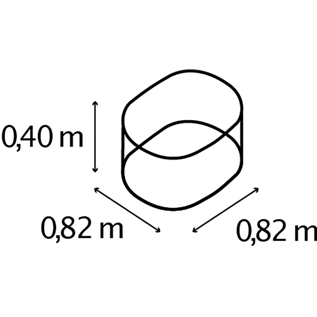 Odlingskant Vitavia Rondo 401 Antracit