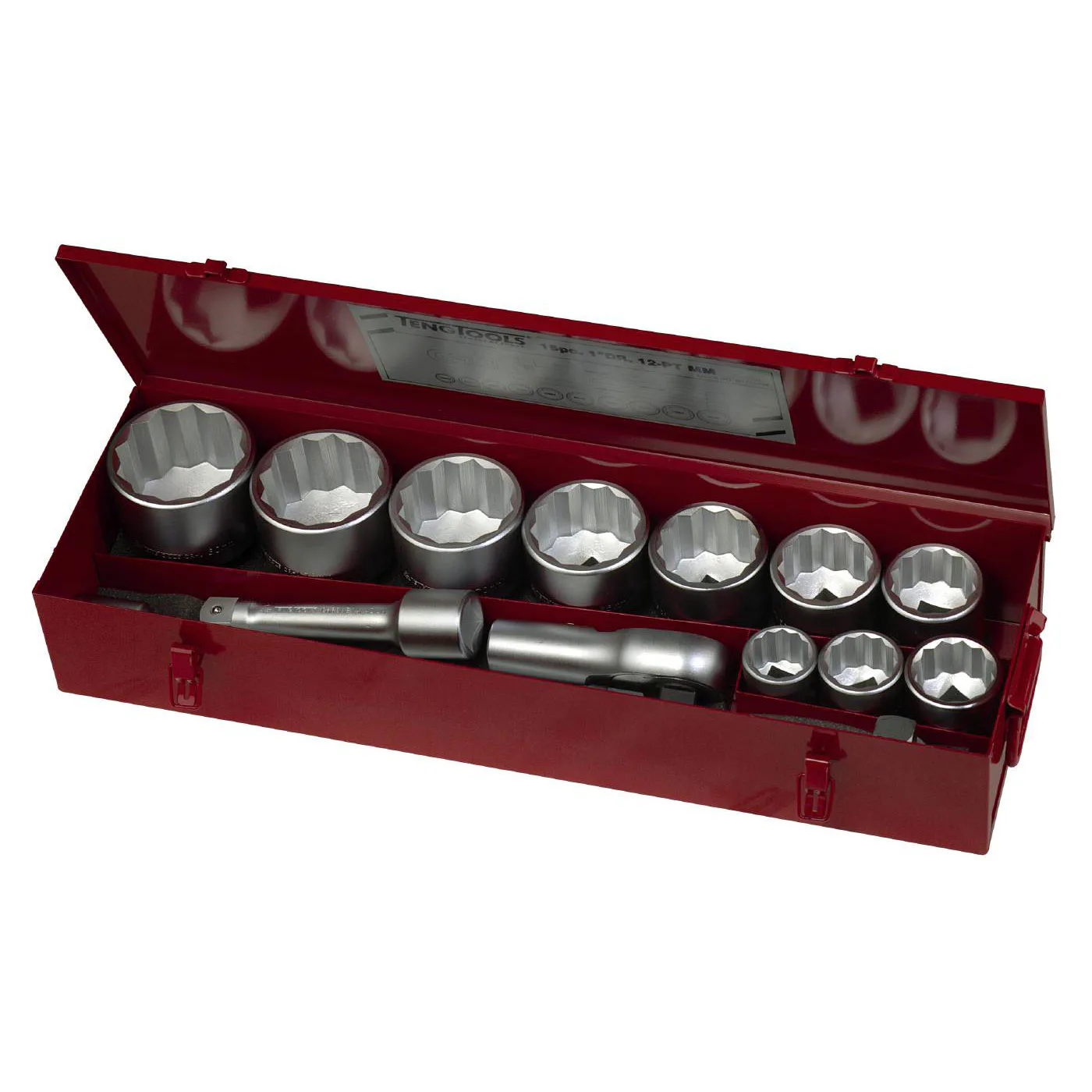 Hylsnyckelsats med 1 fyrkantsfäste Teng Tools M1115MM