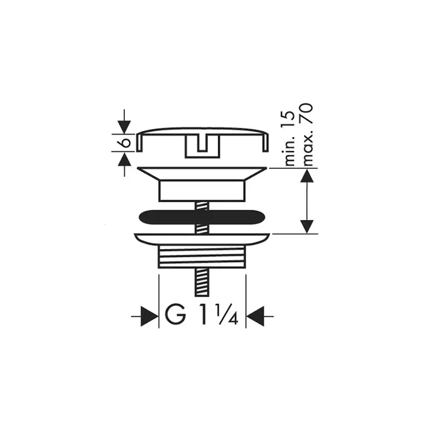 Bottenventil Hansgrohe Silform