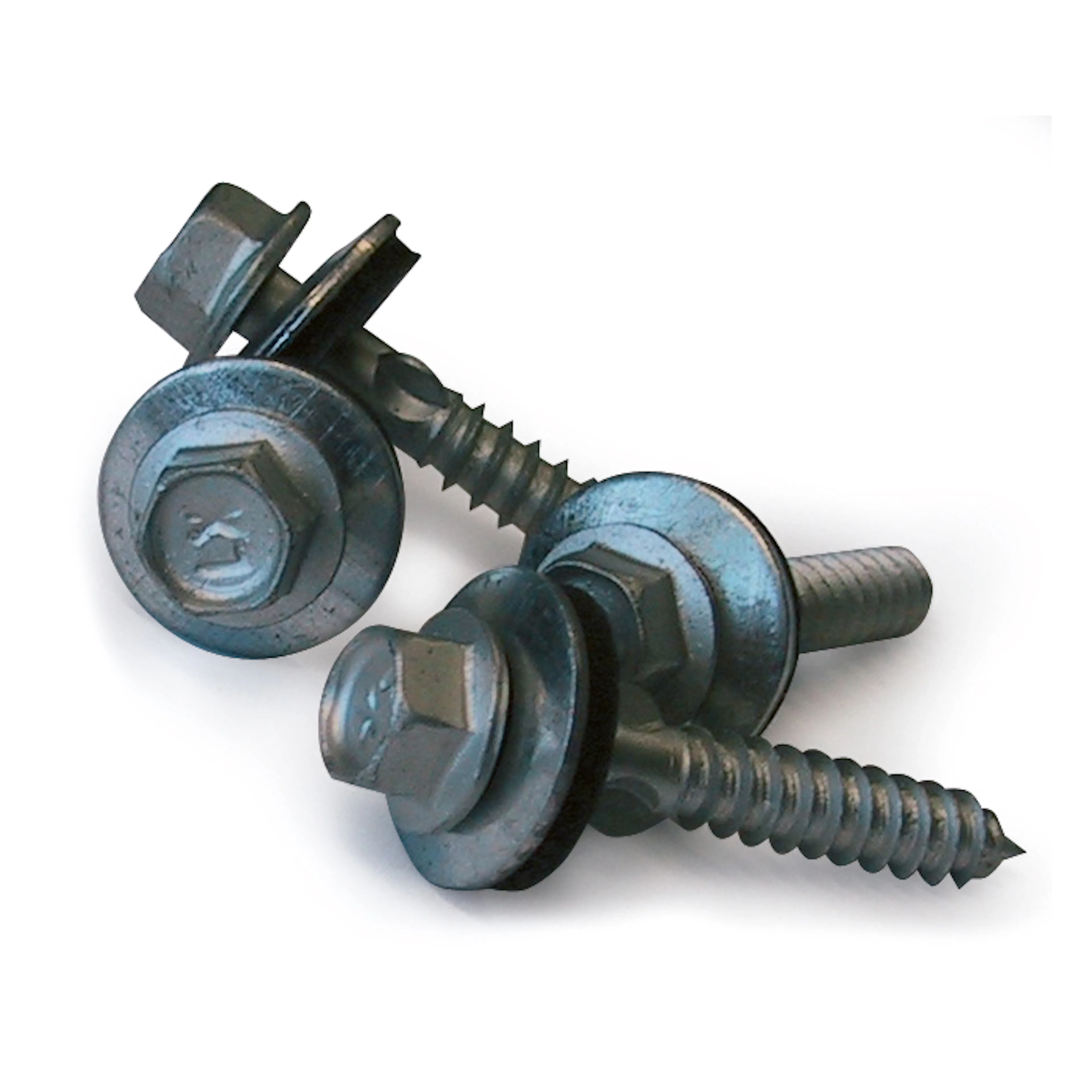 Skruv med Tätning Plastmo Silver 200 st