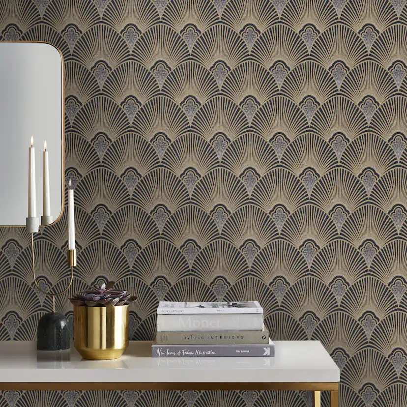 Tapet Sublime Art Deco Svart/guld 121151
