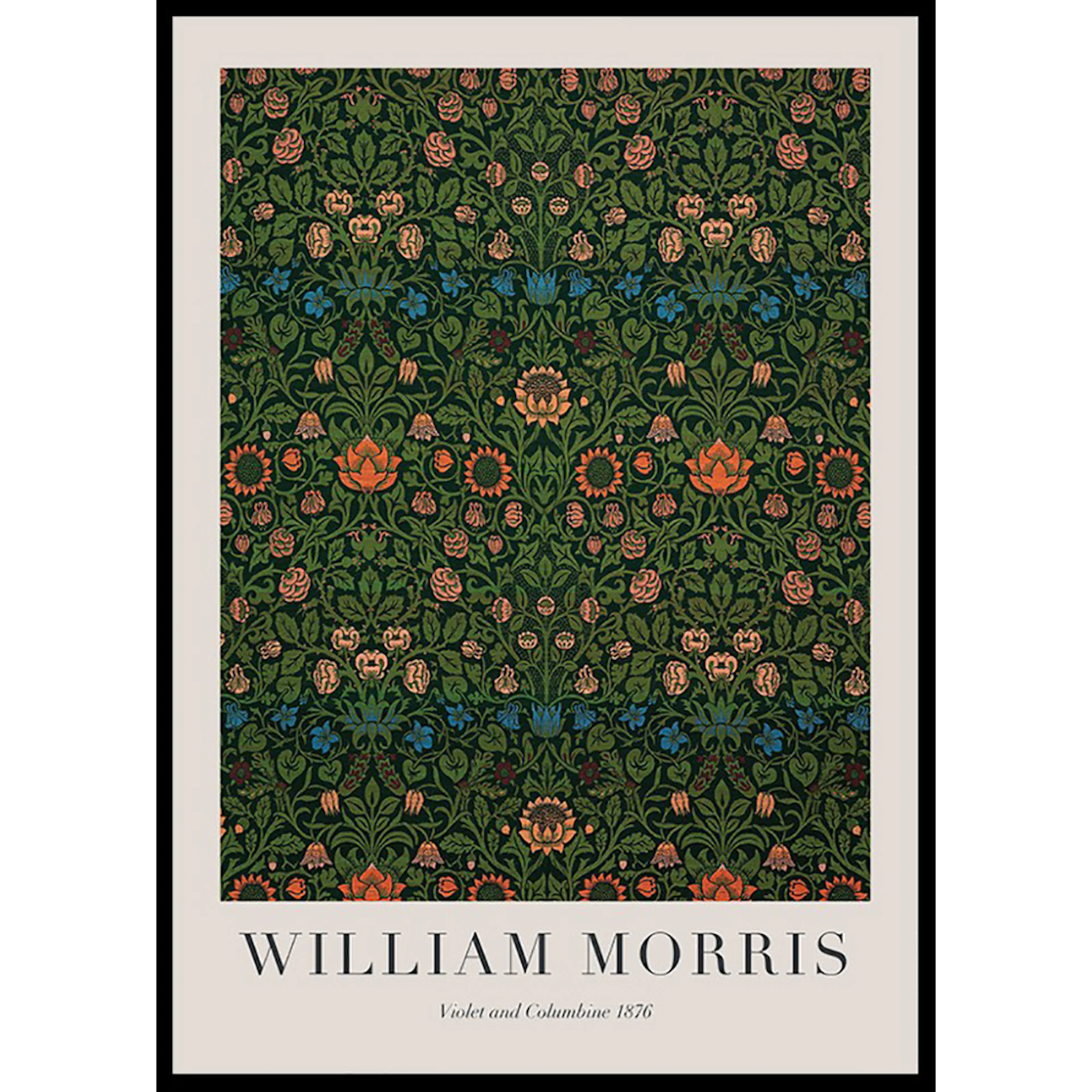 Poster Gallerix William Morris Violet And Columbine 1876