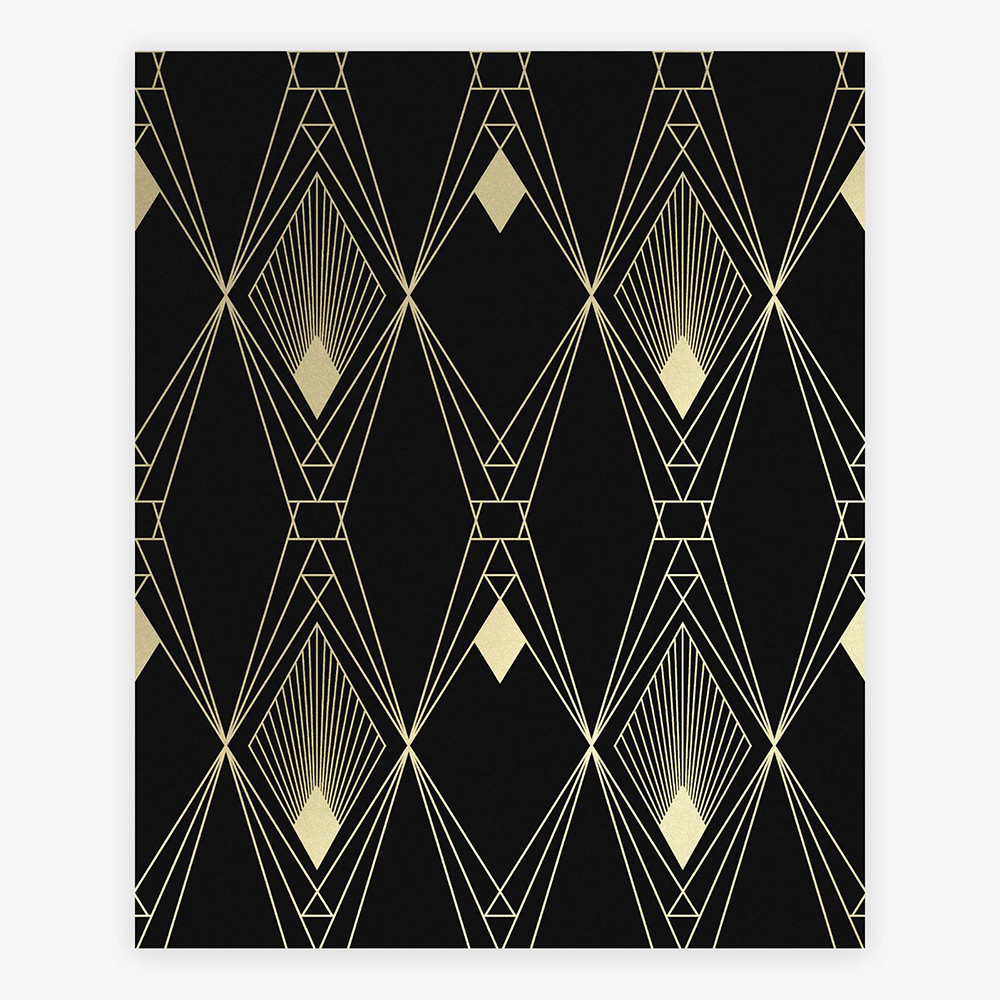 Tapet NEXT Deco Geometric Black