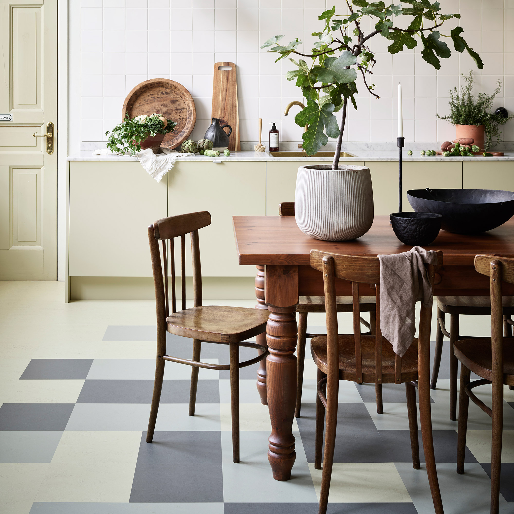 Linoleumgolv Forbo Marmoleum Click Cloudy Sand