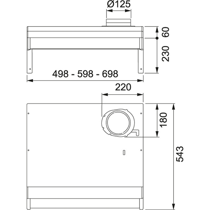 Kåpa 1222B-10 70 Vit Bredd: 698 mm