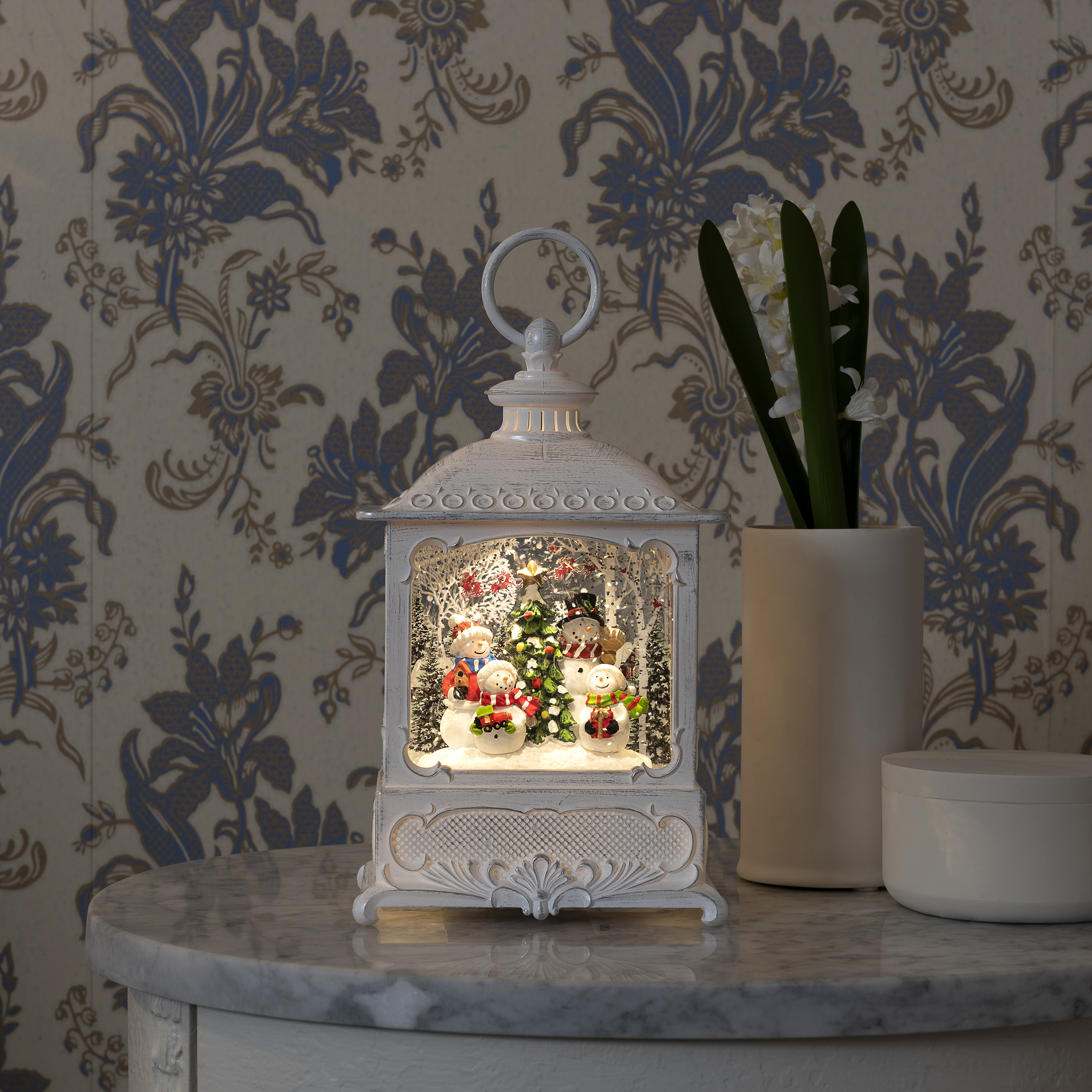 Juldekoration Gnosjö Konstsmide med Snögubbar