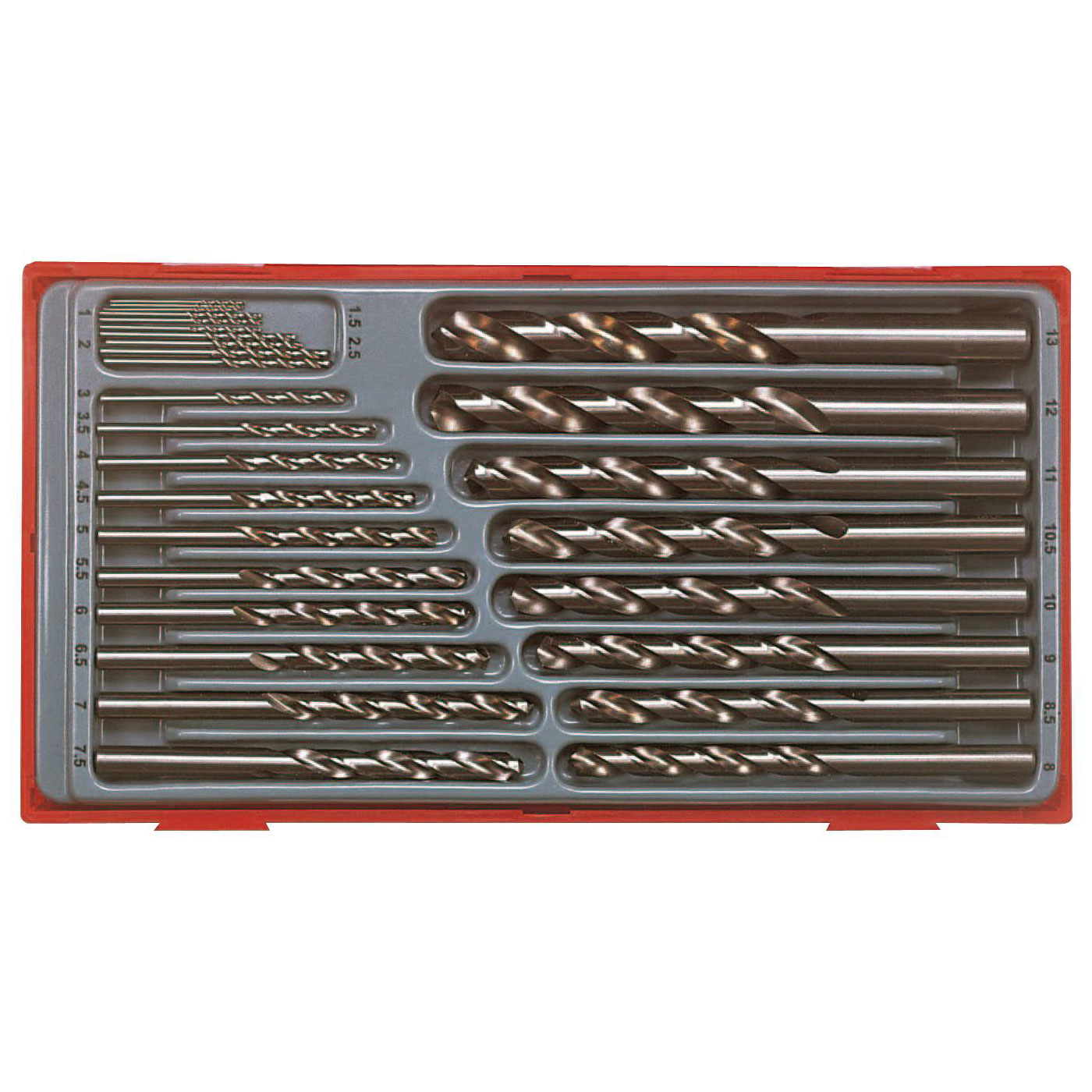 Spiralborrsats Teng Tools 28-delar TTDB028