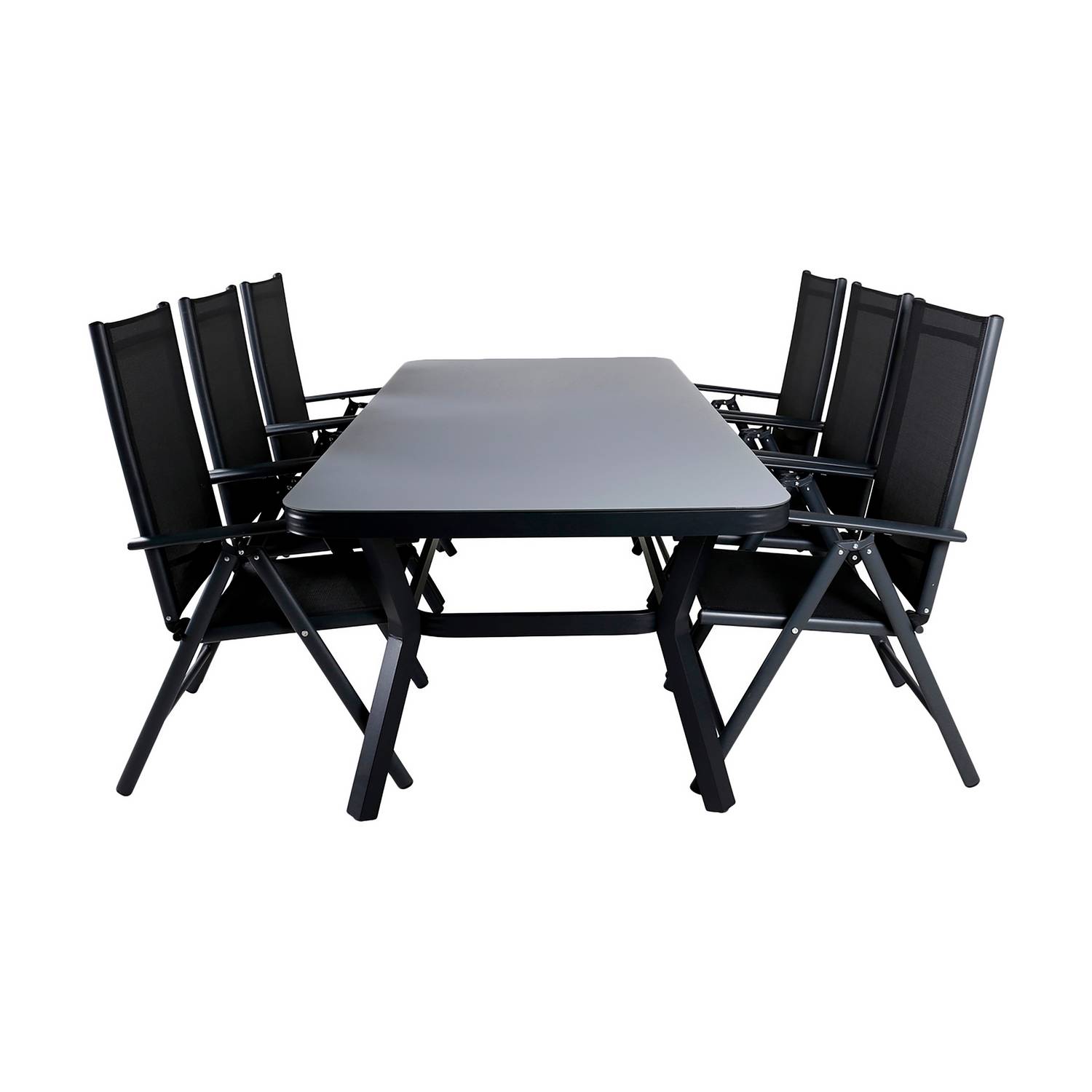 Matgrupp Venture Home Virya Matgrupp Utomhus 200cm med 6 Break Positionsstolar
