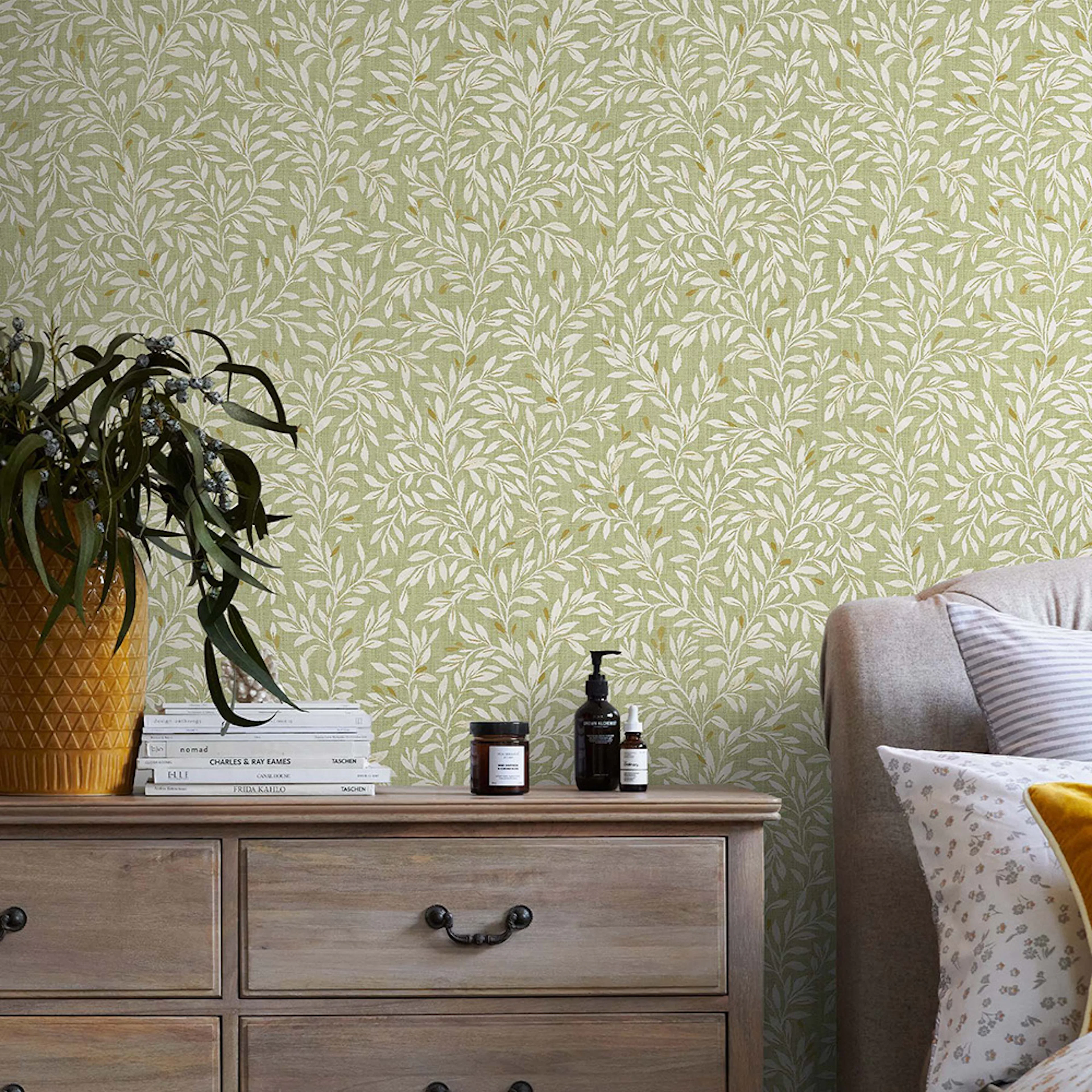 Tapet NEXT Ditsy Leaf Green