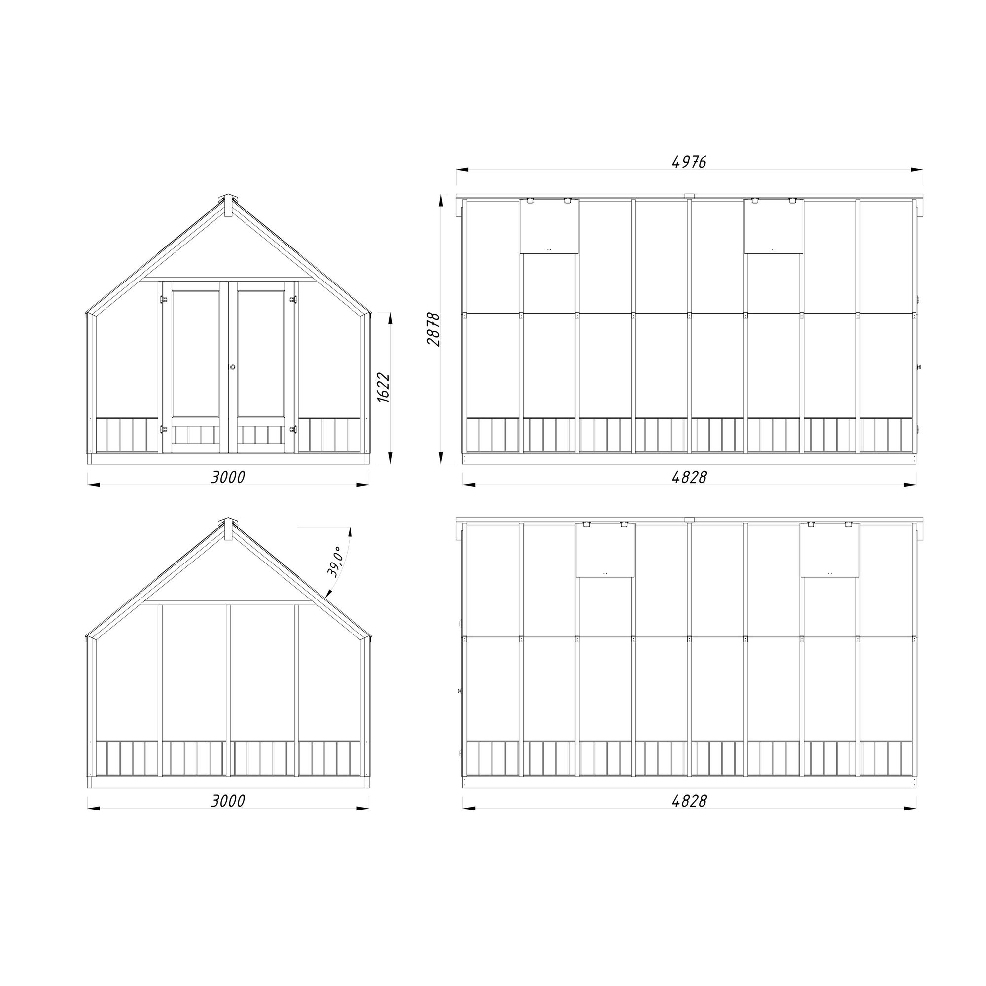 Växthus Palmako Emilia 14,5 m2