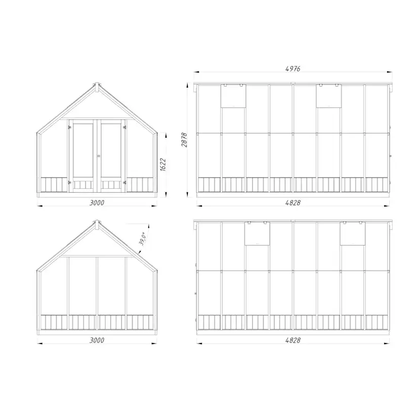 Växthus Palmako Emilia 14,5 m2