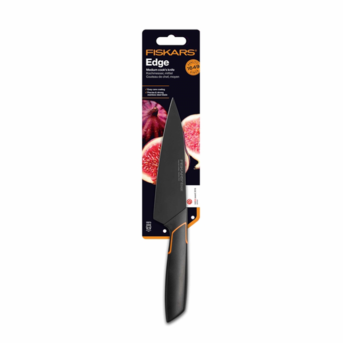 Fiskars Kockkniv Edge – 15 cm Allroundkniv i Helgjutet Rostfritt Stål