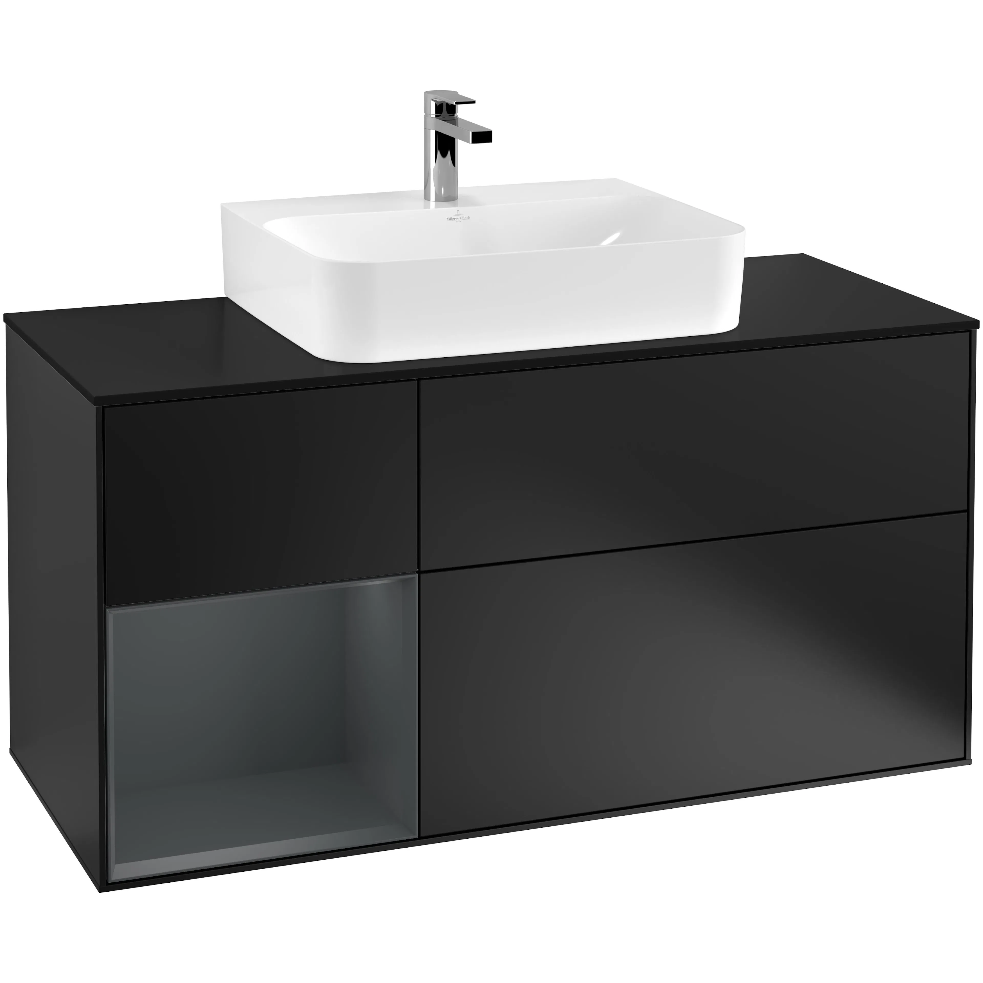 Tvättställsskåp Villeroy & Boch Finion med 3 Lådor Hylla och Bänkskiva för Centrerat Tvättställ