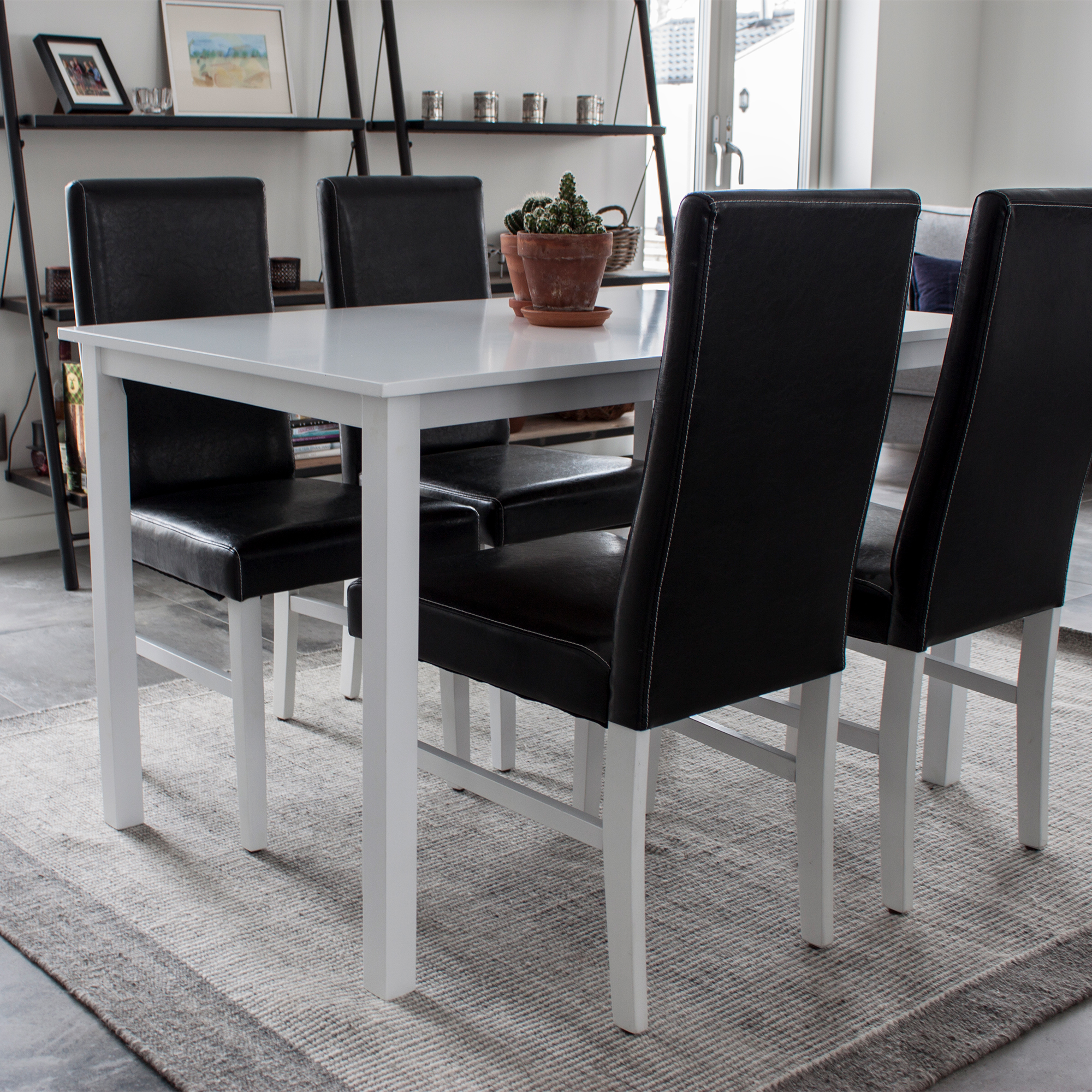 Matgrupp Venture Home Aleyna 160/240 med 8 Copacabana Karmstolar