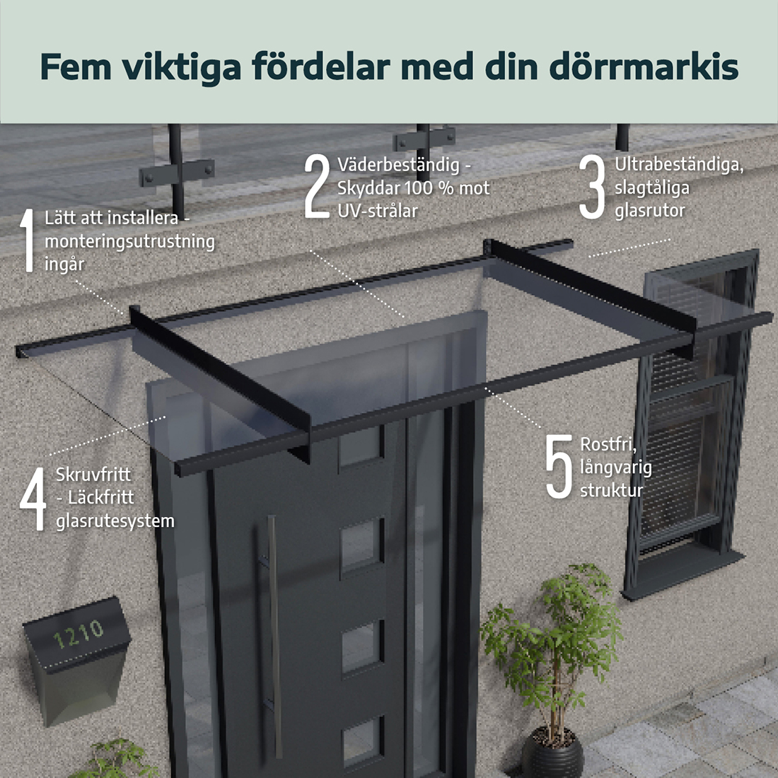 Entrétak Canopia by Palram Bordeaux Klar 1,4 X 8,9 m