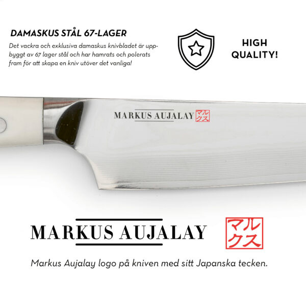 Kockkniv Markus Aujalay Damaskus 32 cm