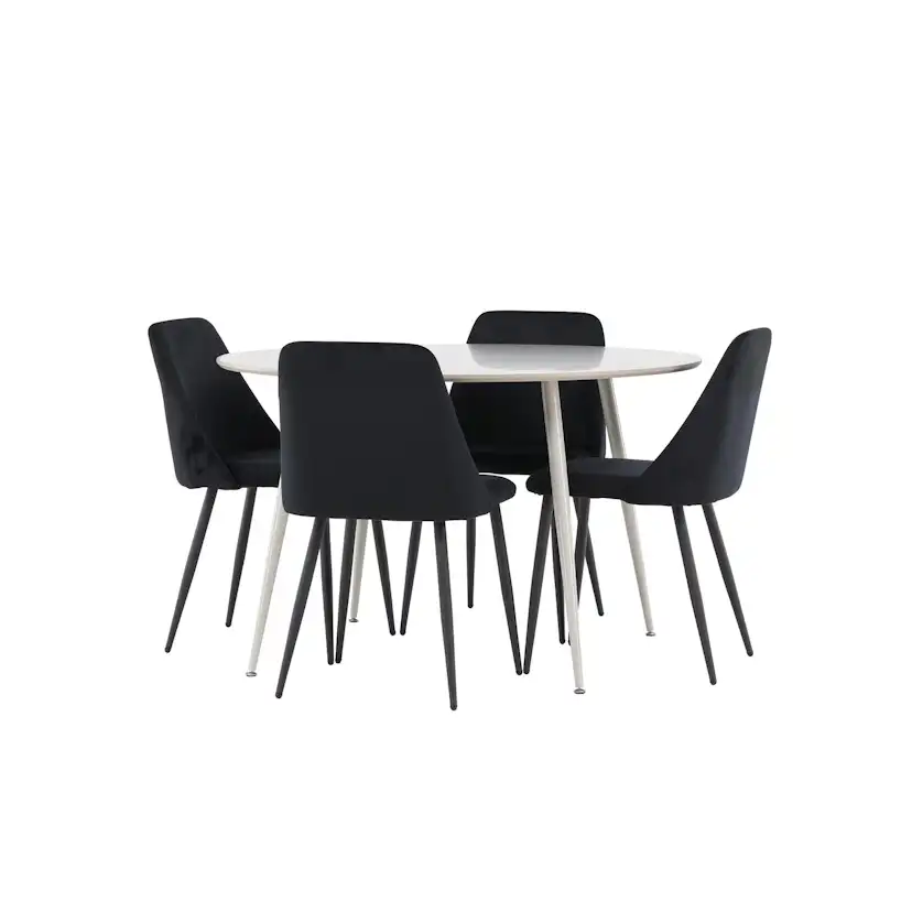 Matgrupp Venture Home Plaza Ø120 med 4 st Night Stolar