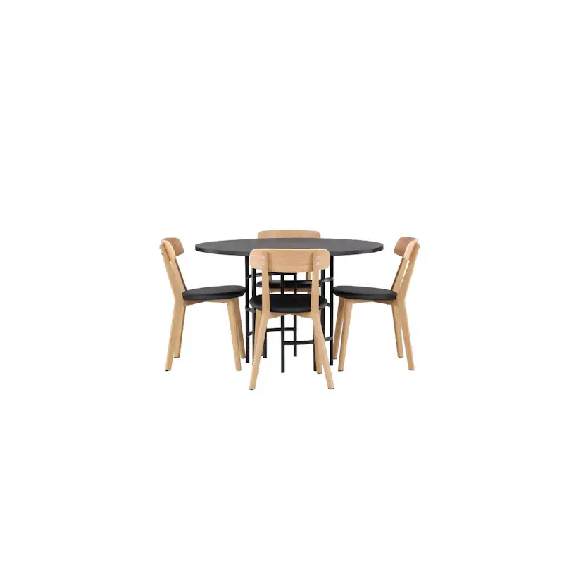 Matgrupp Venture Home Copenhagen Ø 115 cm med 4 Sanjos Stolar