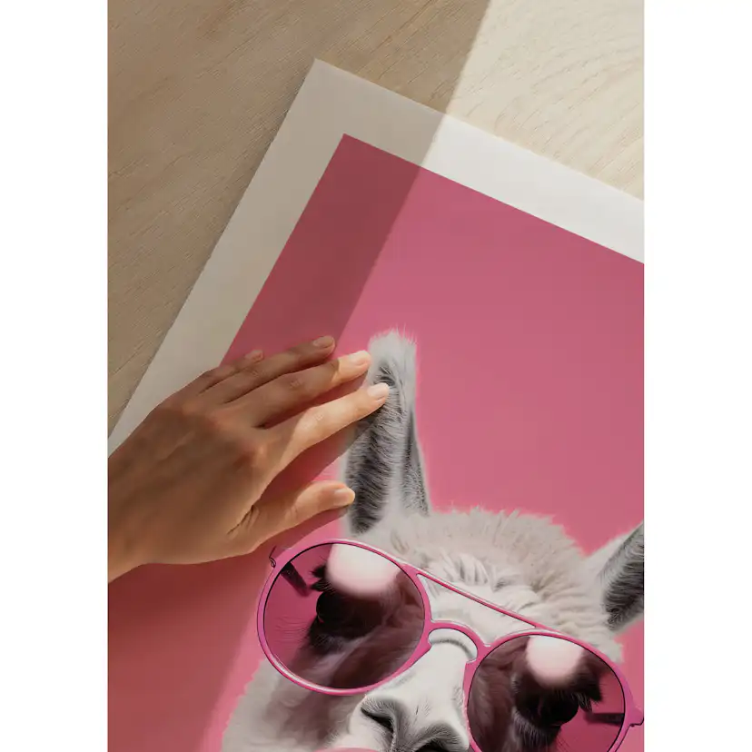 Poster Gallerix Llama With Bubble Gum