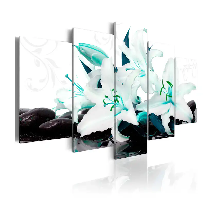 Tavla Arkiio Turquoise Lilies And Stones