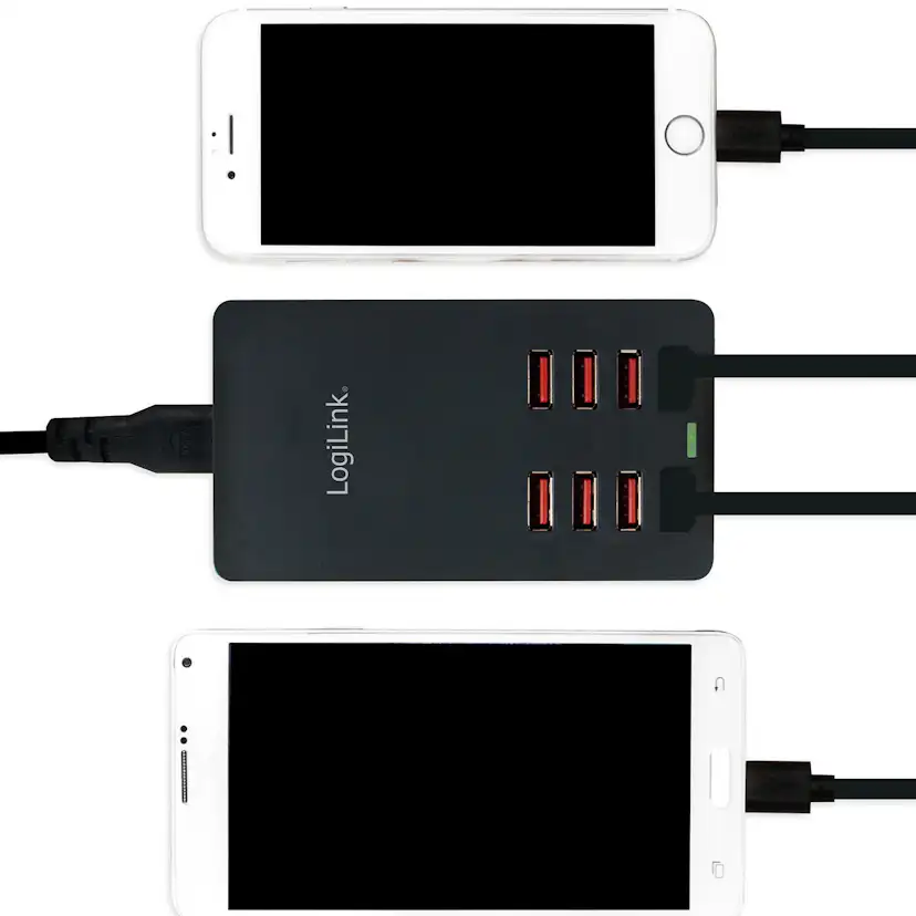 USB-laddare LogiLink 8 Portar 8,8A