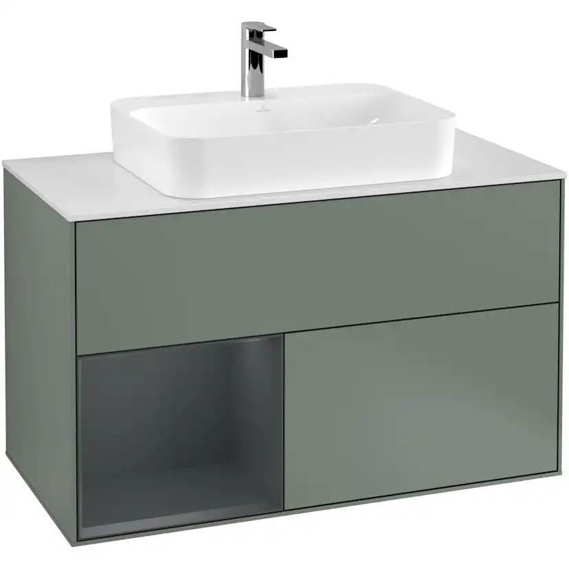 Tvättställsskåp Villeroy & Boch Finion med 2 Lådor Hylla och Bänkskiva för Ytmonterat Tvättställ