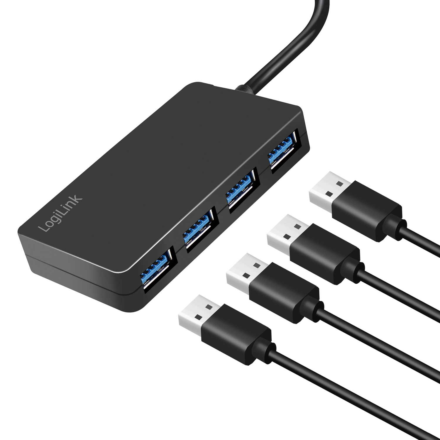 USB 3.0-hub LogiLink 3.2 Gen1 4 USB-A-portar