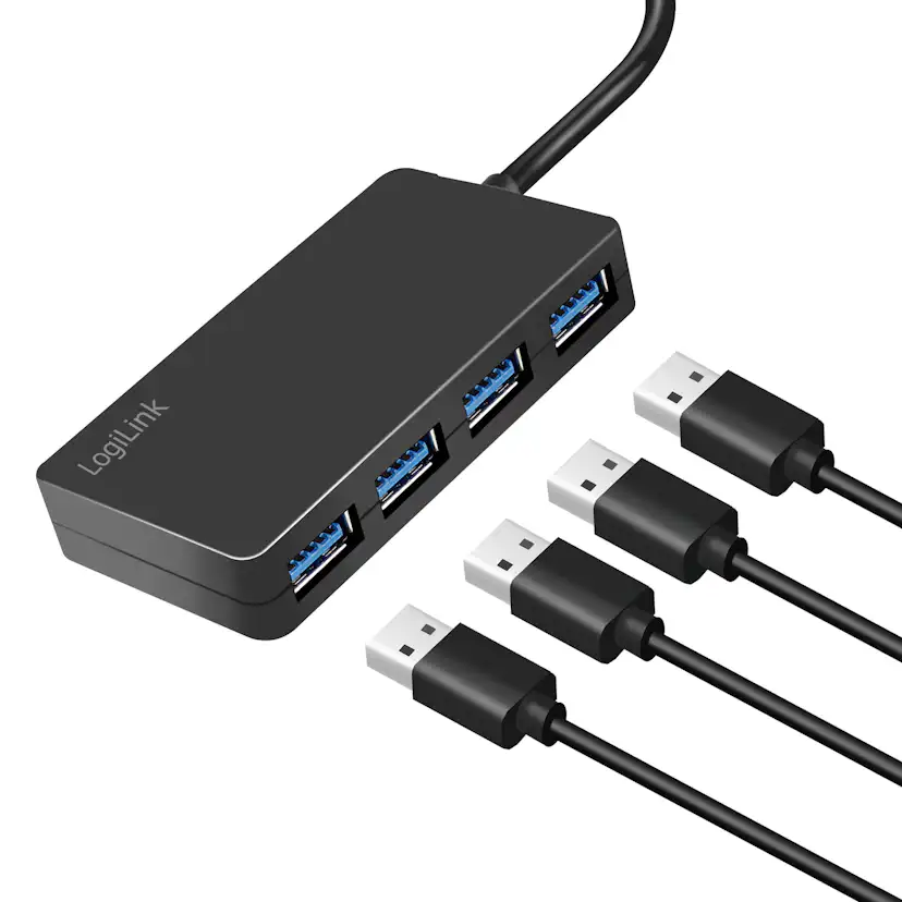 USB 3.0-hub LogiLink 3.2 Gen1 4 USB-A-portar