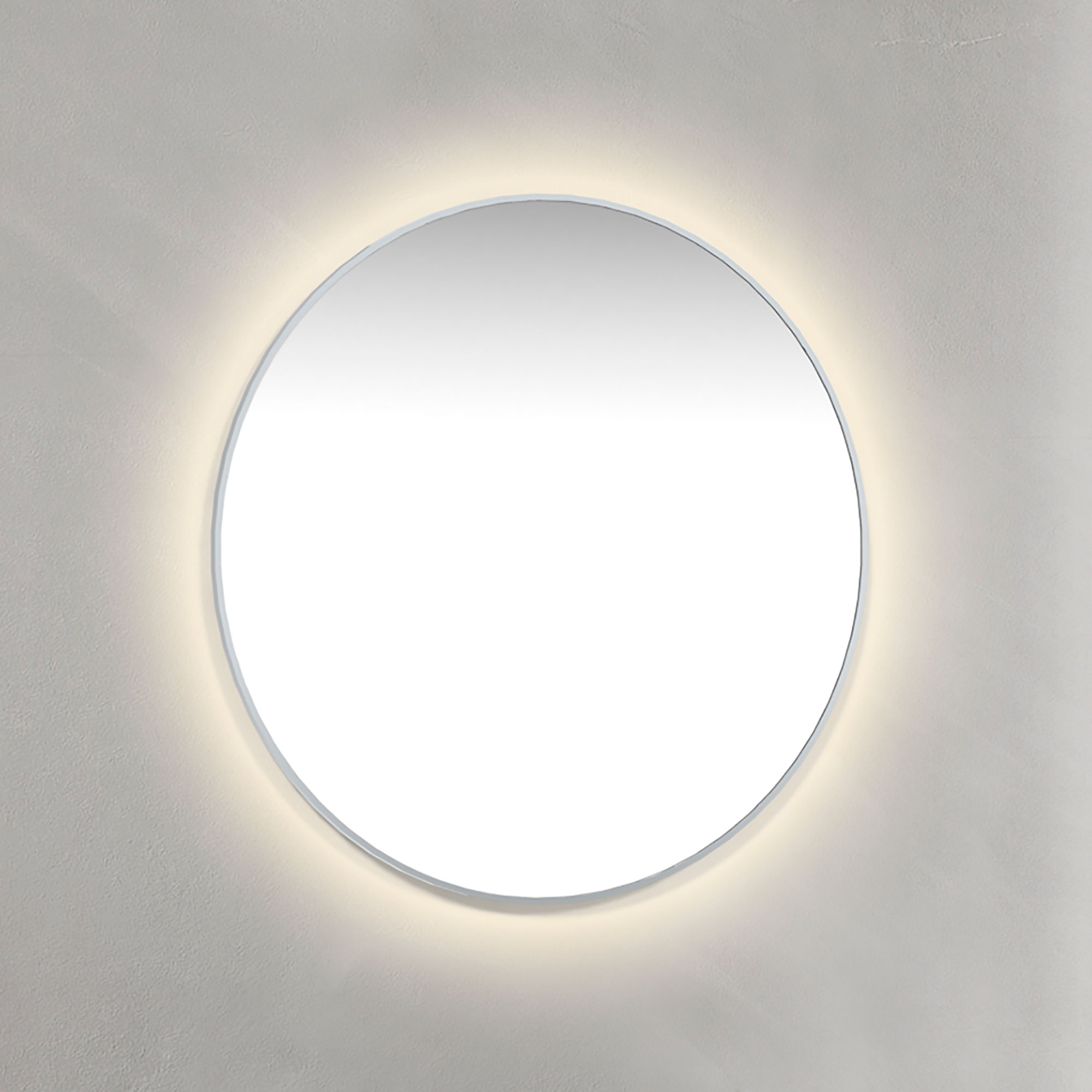 Spegel Macro Design Crown Ambilight Rund Med Ram