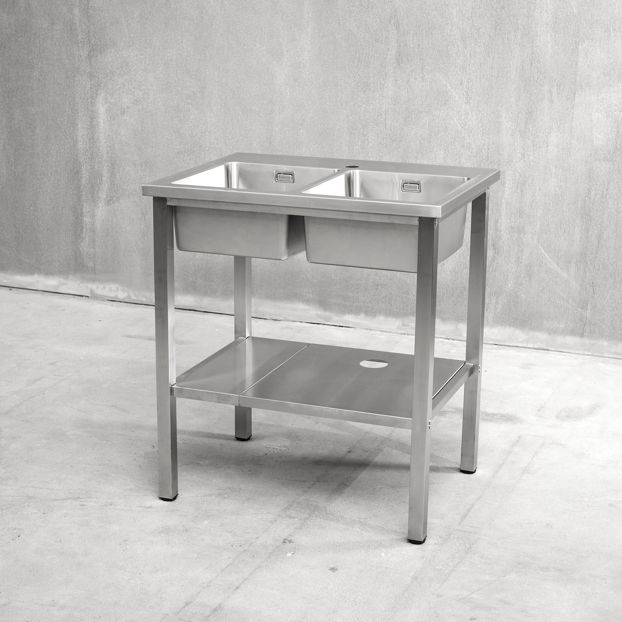 Bänkstativ Vilan Stainless Variant Stativ och Underhylla med hål