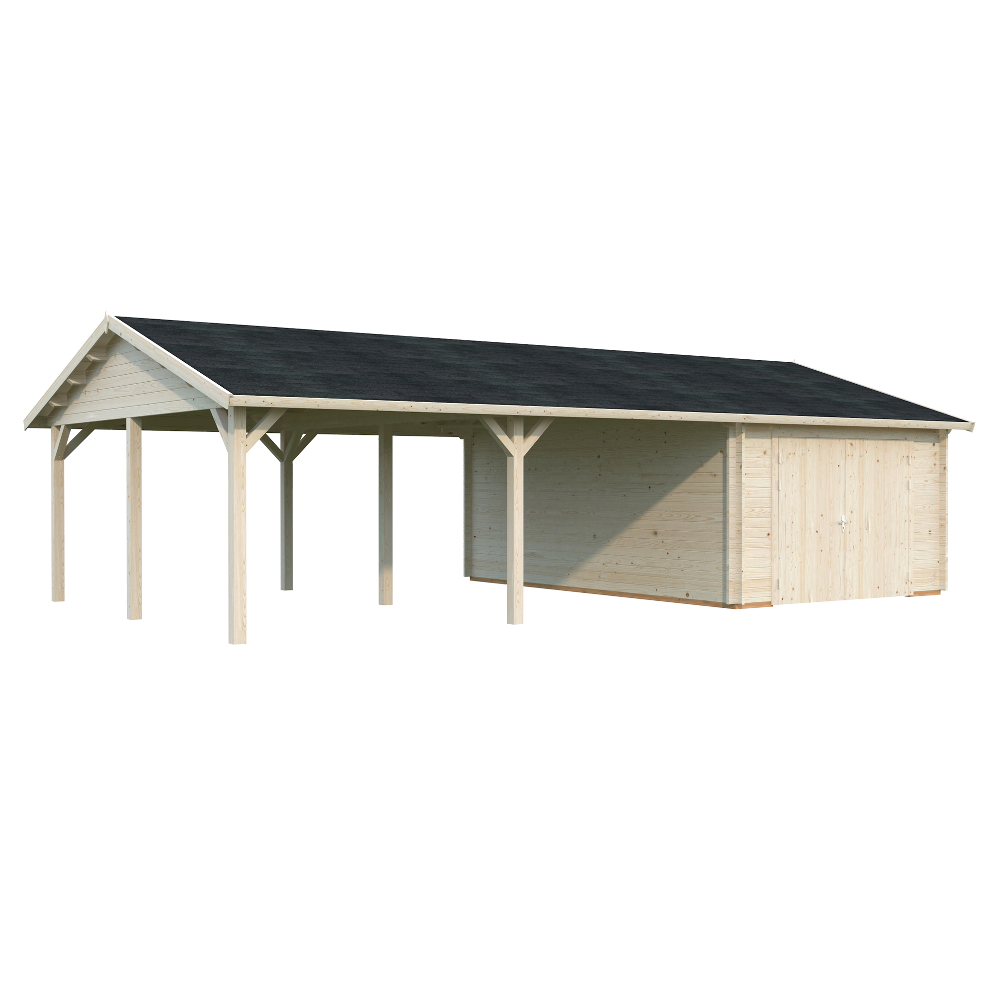 Roger 19,0+33,2 m2 with wooden gate NO Obehandlad