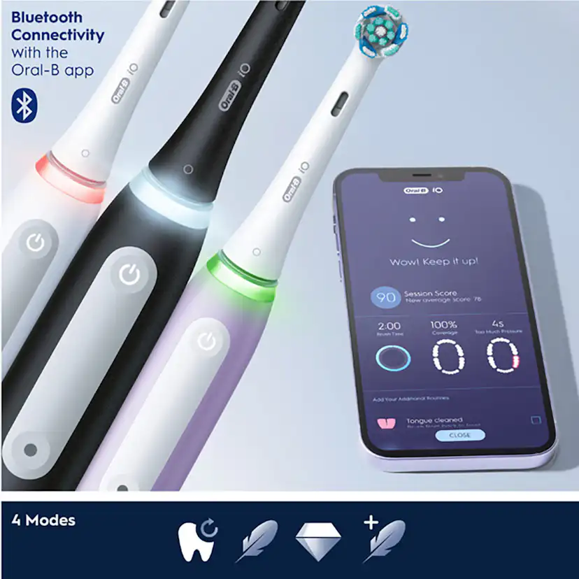 Eltandborste Oral-B iO4 Duo Black UCB/White SC
