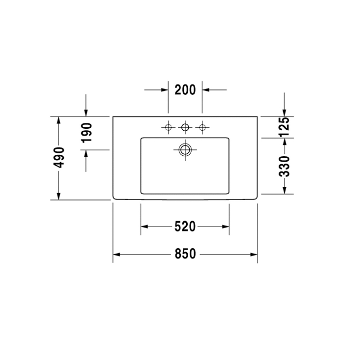 Tvättställ Duravit Vero 0329