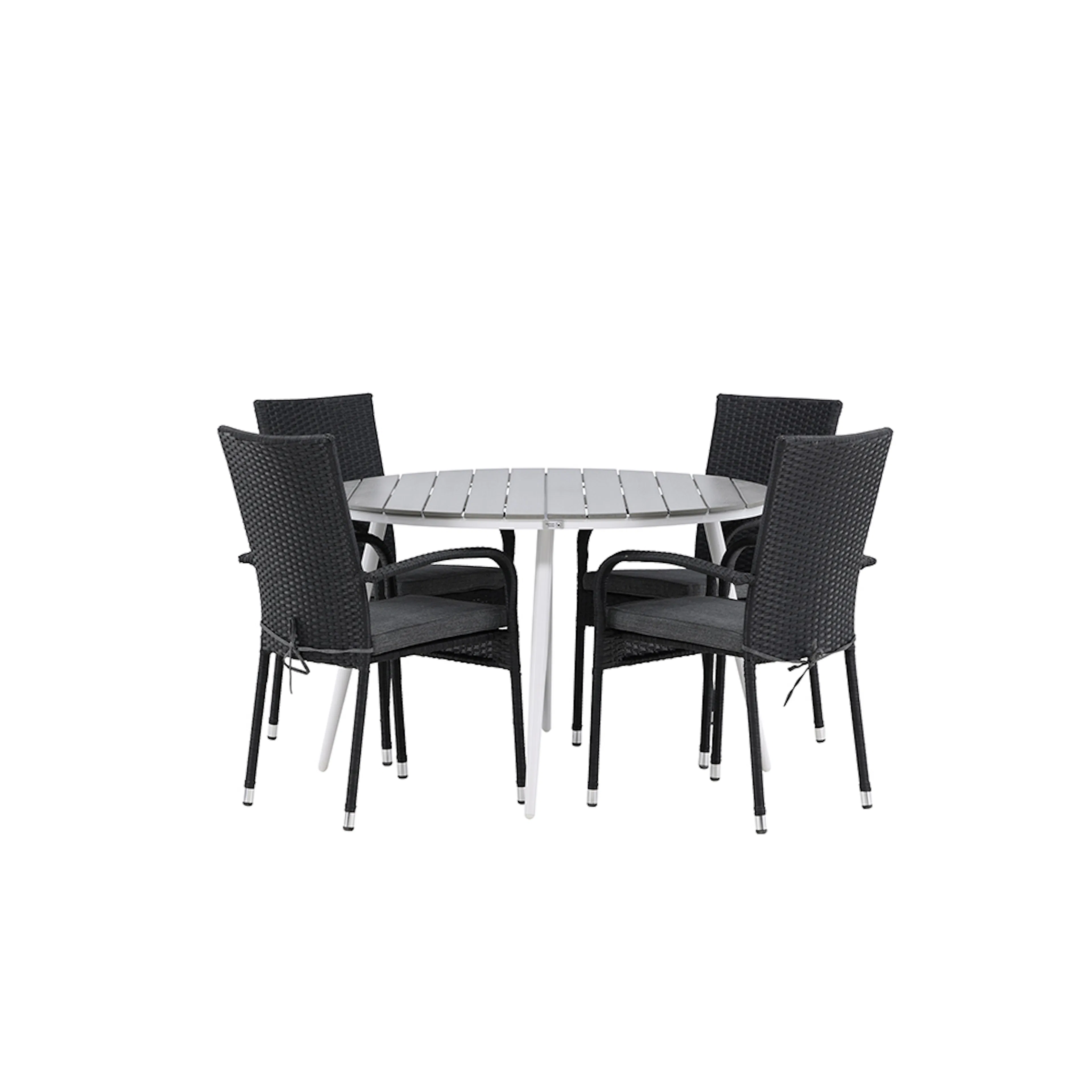 Matgrupp Venture Home Break Ø120 cm med 4 Anna Stolar