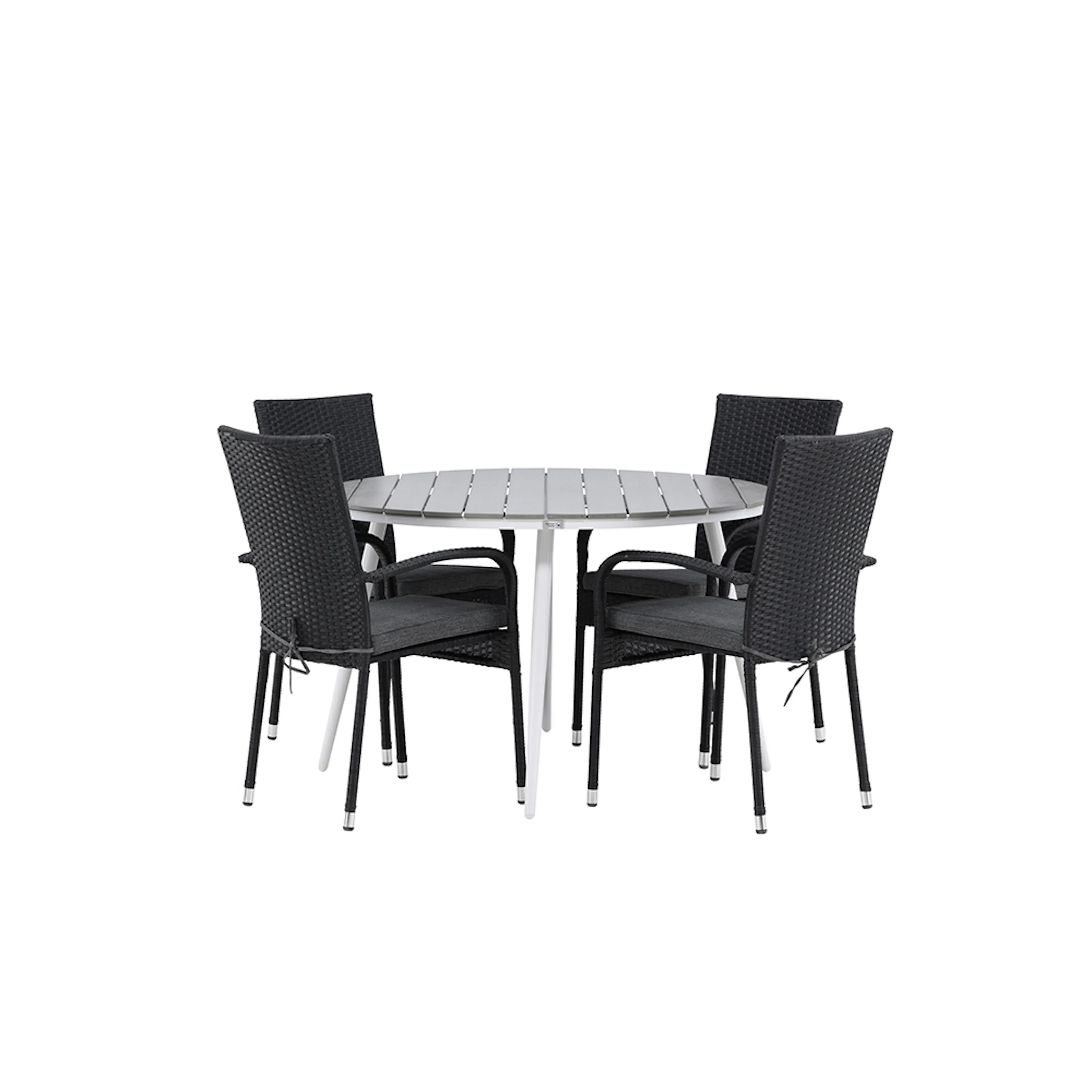 Matgrupp Venture Home Break Ø120 cm med 4 Anna Stolar