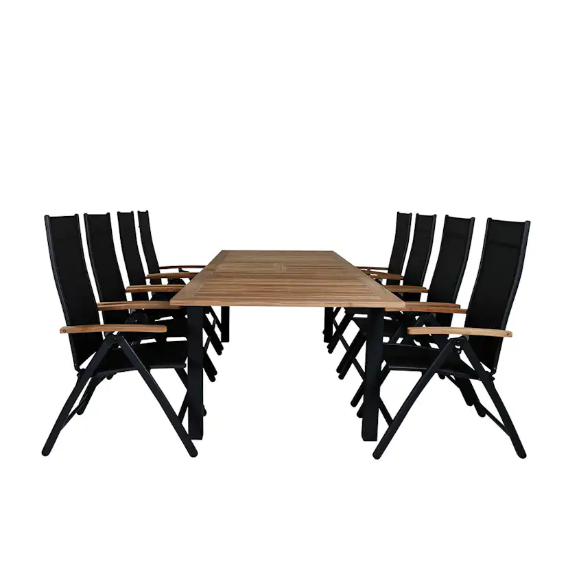 Matgrupp Venture Home Perla med 8 Perla Positionsstolar