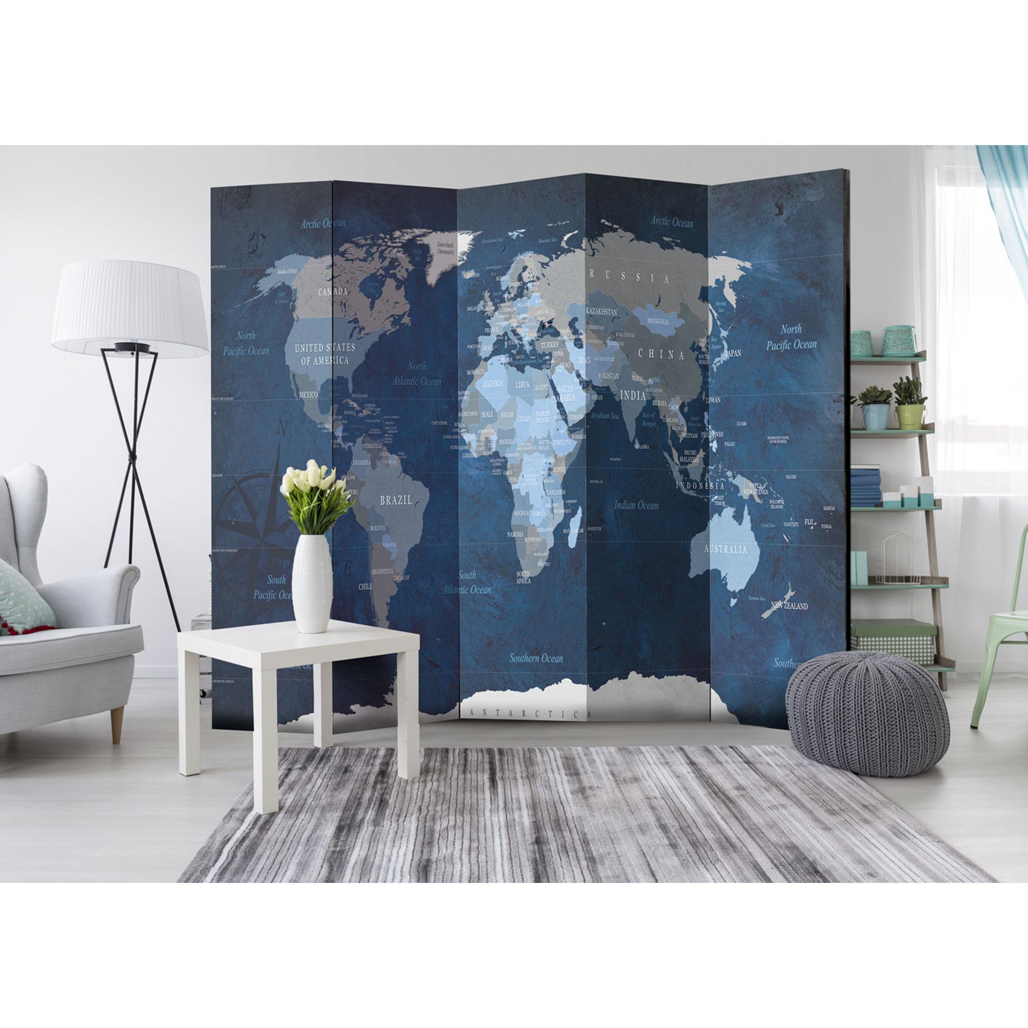 Rumsavdelare Arkiio Dark Blue World 225x172 cm