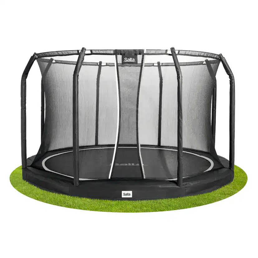 Studsmatta Salta Premium Ground inkl. säkerhetsnät Ø366 cm