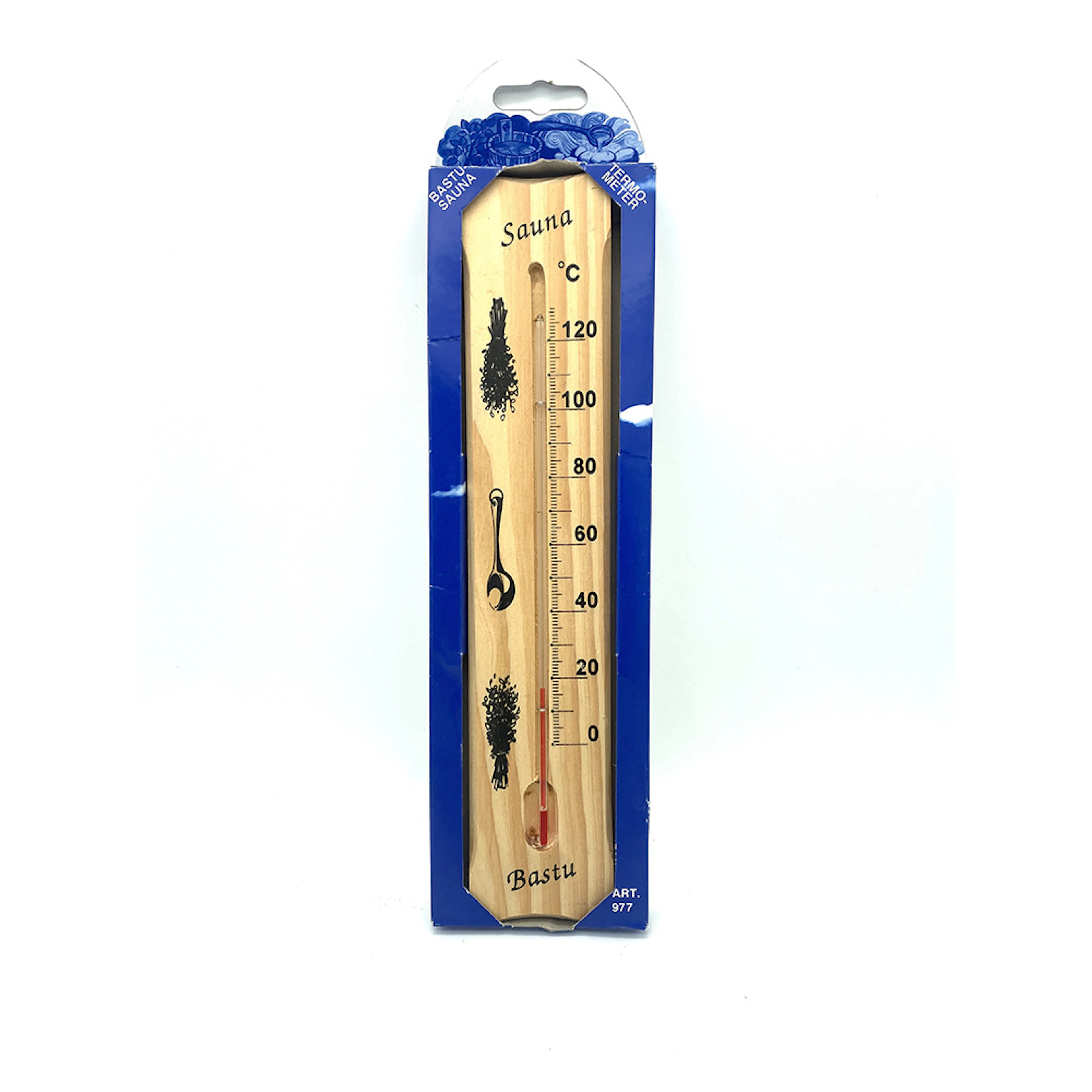 Bastutermometer Termometerfabriken Viking +130C Trä