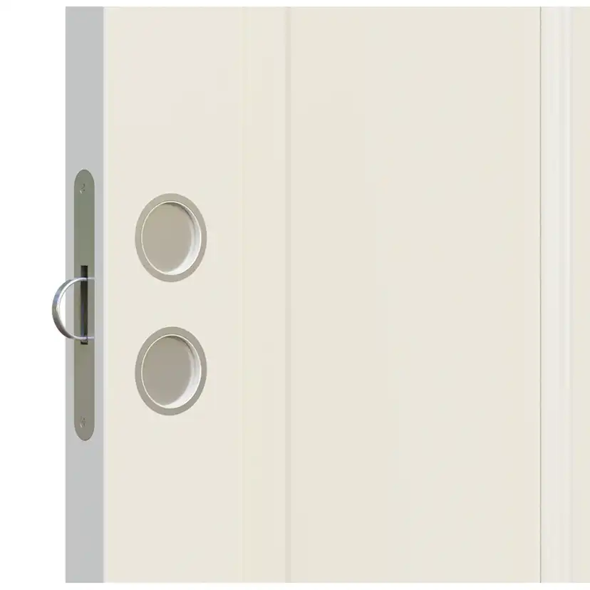 Skjutdörrsanpassning Leksandsdörren inkl. spår lagerdörr (två hål)