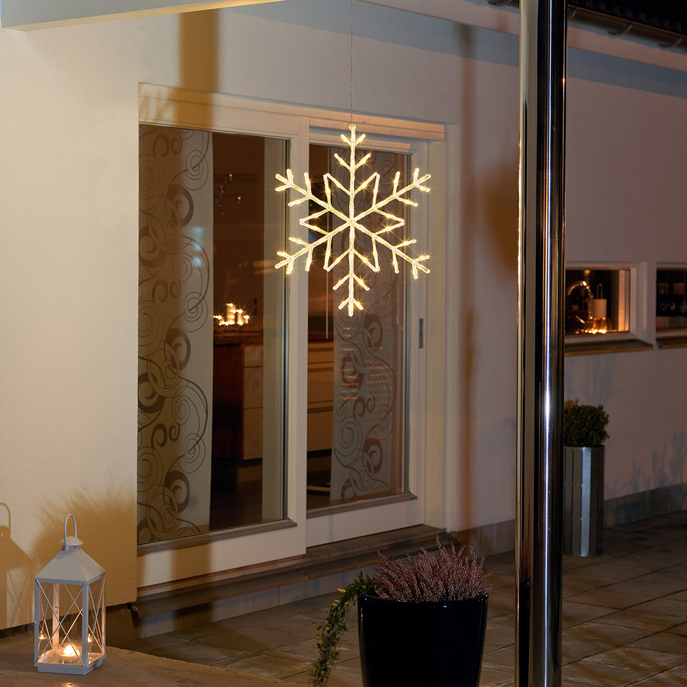 Dekorationsbelysning Gnosjö Konstsmide Snöflinga 60 st LED