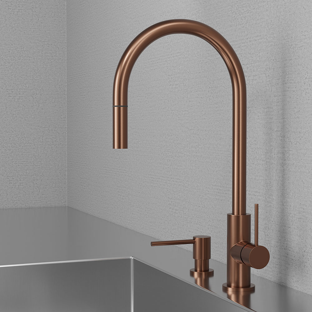 Diskmedelspump Scandtap Steel Clean Dispenser Amber Amber