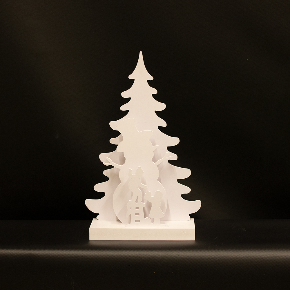 Juldekoration Nordic Winter 3D LED med Snögubbemotiv
